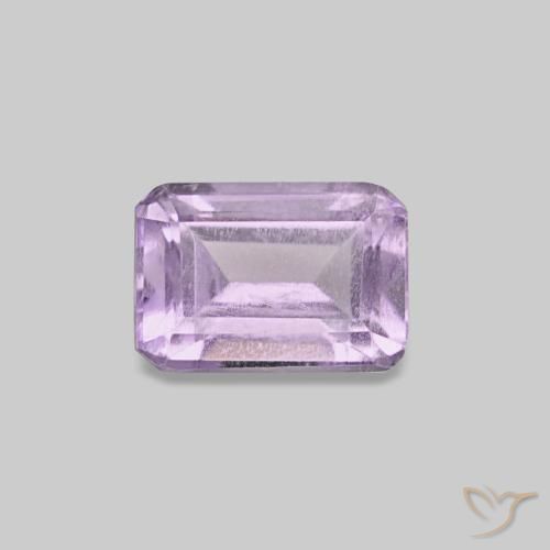 0.50 ct Violet Amethyst Gemstone, Amethyst Gem in Octagon Step Cut Shape for Sale.