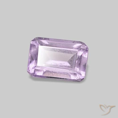0.50 ct Violet Amethyst Stone, Natural Amethyst in Octagon Step Cut Shape for Sale