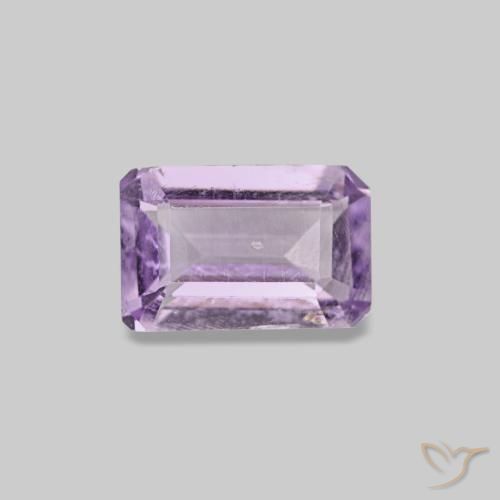 0.46 ct Violet Amethyst Gemstone, Amethyst Gem in Octagon Step Cut Shape for Sale.