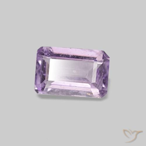 0.46 ct Violet Amethyst Stone, Natural Amethyst in Octagon Step Cut Shape for Sale