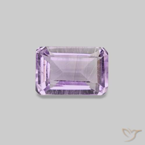 0.63 ct Violet Amethyst Gemstone, Amethyst Gem in Octagon Step Cut Shape for Sale.