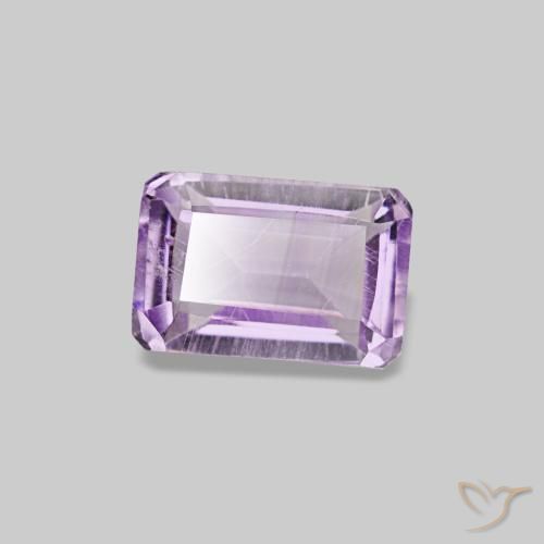 0.63 ct Violet Amethyst Stone, Natural Amethyst in Octagon Step Cut Shape for Sale