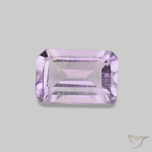 0.51 ct Violet Amethyst Gemstone, Amethyst Gem in Octagon Step Cut Shape for Sale.