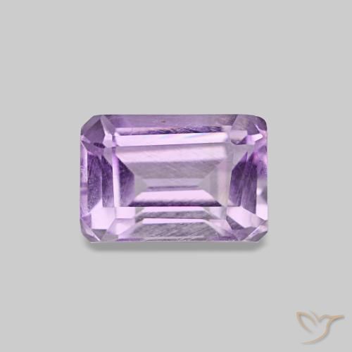 0.67 ct Violet Amethyst Gemstone, Amethyst Gem in Octagon Step Cut Shape for Sale.