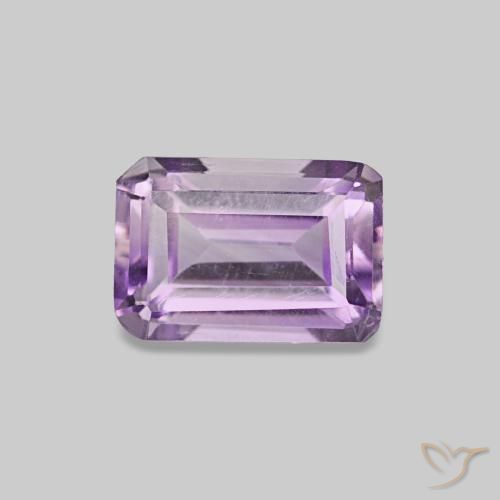 0.58 ct Violet Amethyst Gemstone, Amethyst Gem in Octagon Step Cut Shape for Sale.