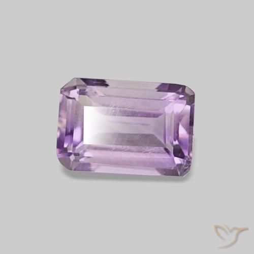 0.58 ct Violet Amethyst Stone, Natural Amethyst in Octagon Step Cut Shape for Sale