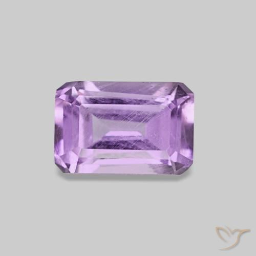 0.60 ct Violet Amethyst Gemstone, Amethyst Gem in Octagon Step Cut Shape for Sale.