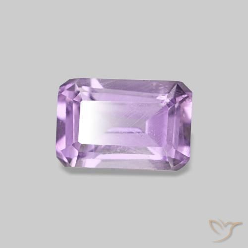 0.60 ct Violet Amethyst Stone, Natural Amethyst in Octagon Step Cut Shape for Sale