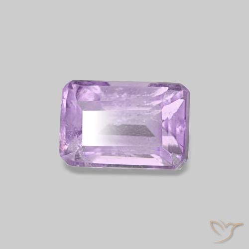 0.62 ct Violet Amethyst Stone, Natural Amethyst in Octagon Step Cut Shape for Sale