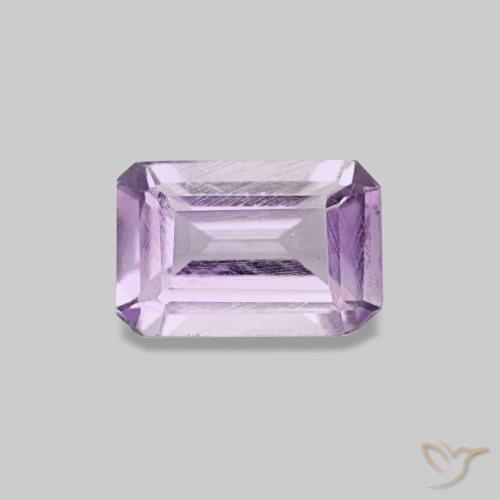 0.44 ct Violet Amethyst Gemstone, Amethyst Gem in Octagon Step Cut Shape for Sale.