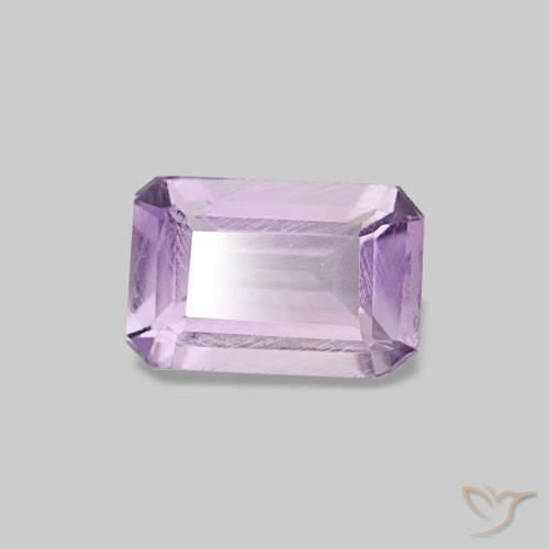 0.44 ct Violet Amethyst Stone, Natural Amethyst in Octagon Step Cut Shape for Sale