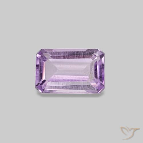 0.33 ct Violet Amethyst Gemstone, Amethyst Gem in Octagon Step Cut Shape for Sale.