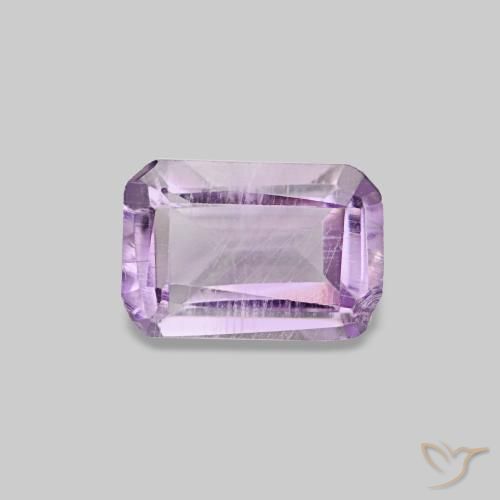 0.44 ct Violet Amethyst Gemstone, Amethyst Gem in Octagon Step Cut Shape for Sale.