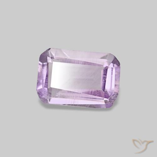 0.44 ct Violet Amethyst Stone, Natural Amethyst in Octagon Step Cut Shape for Sale
