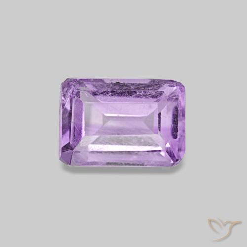0.52 ct Violet Amethyst Gemstone, Amethyst Gem in Octagon Step Cut Shape for Sale.