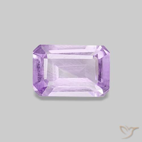 0.52 ct Violet Amethyst Gemstone, Amethyst Gem in Octagon Step Cut Shape for Sale.