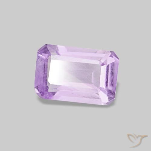 0.52 ct Violet Amethyst Stone, Natural Amethyst in Octagon Step Cut Shape for Sale