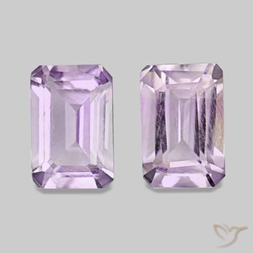 1.10 ctw Violet Amethyst Gemstones, Amethyst Gems in Octagon Step Cut Shape for Sale.