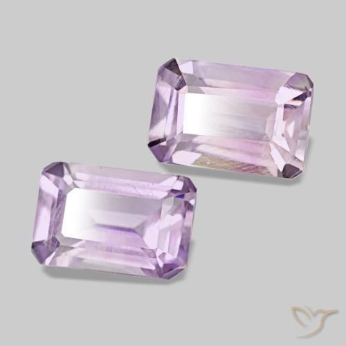 1.10 ctw Violet Amethyst Stones, Natural Amethyst in Octagon Step Cut Shape for Sale