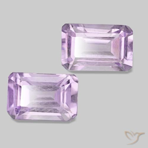 1.14 ctw Violet Amethyst Stones, Natural Amethyst in Octagon Step Cut Shape for Sale