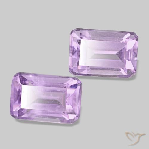 1.22 ctw Violet Amethyst Stones, Natural Amethyst in Octagon Step Cut Shape for Sale