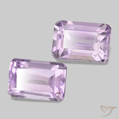 1.30 ctw Violet Amethyst Stones, Natural Amethyst in Octagon Step Cut Shape for Sale