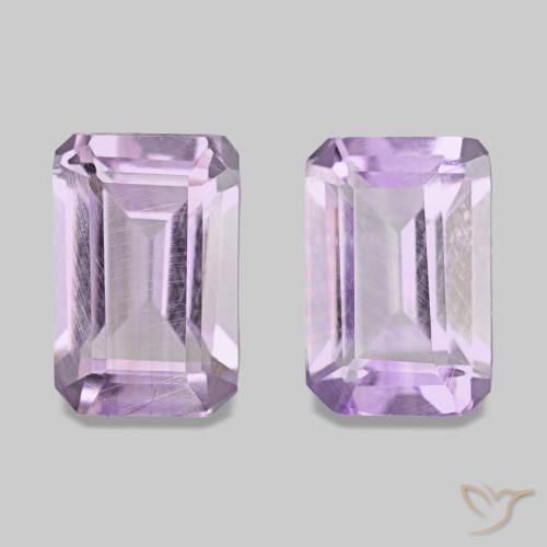 1.03 ctw Violet Amethyst Gemstones, Amethyst Gems in Octagon Step Cut Shape for Sale.