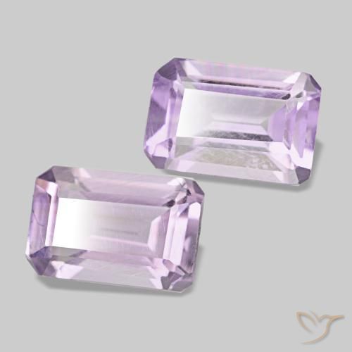 1.03 ctw Violet Amethyst Stones, Natural Amethyst in Octagon Step Cut Shape for Sale