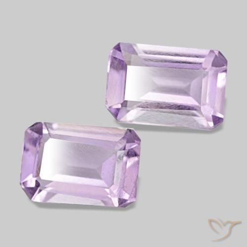 0.92 ctw Violet Amethyst Stones, Natural Amethyst in Octagon Step Cut Shape for Sale
