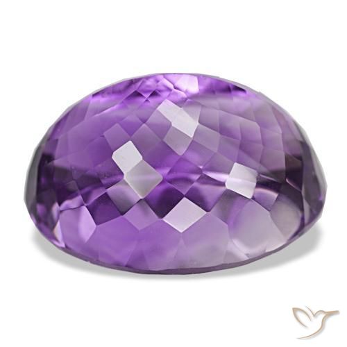 Amethyst Gemstone in 24 x 18.5 mm Size for Sale, Amethyst Stone in Medium Violet-Pink Color