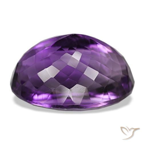 Amethyst Gemstone in 22.5 x 15.2 mm Size for Sale, Amethyst Stone in Deep Violet Color