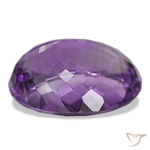 Amethyst Gemstone in 24.3 x 19.3 mm Size for Sale, Amethyst Stone in Medium Violet Color