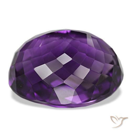 Amethyst Gemstone in 21.1 x 16.4 mm Size for Sale, Amethyst Stone in Reddish Violet Color