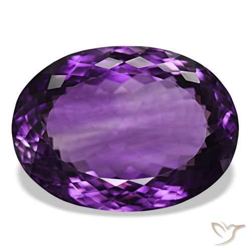 50.90ct Reddish Violet Amethyst, Oval, IF