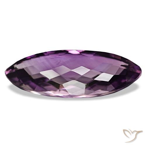 Amethyst Gemstone in 34.4 x 17 mm Size for Sale, Amethyst Stone in Medium Violet Color