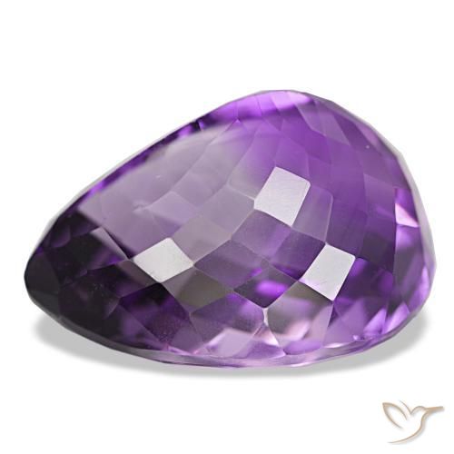 Amethyst Gemstone in 23.9 x 19.1 mm Size for Sale, Amethyst Stone in Medium Violet Color