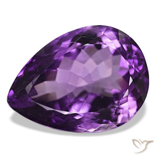 34.18ct Medium Violet Amethyst, Pear Shape, VVS