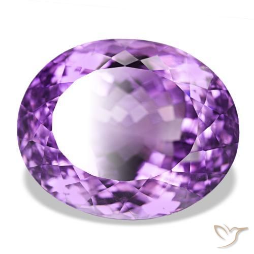 40.93 ct Violet Amethyst Stone, Natural Amethyst in Oval Facet Shape for Sale