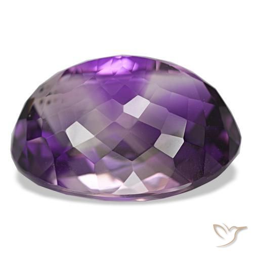 Amethyst Gemstone in 22.9 x 17.7 mm Size for Sale, Amethyst Stone in Deep Violet Color