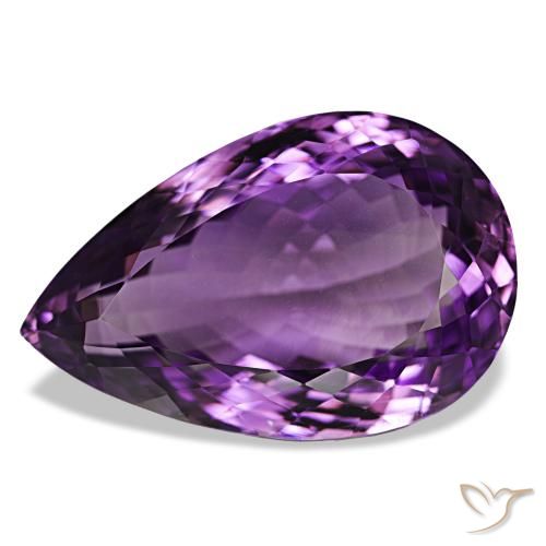 47.41ct Purplish Violet Amethyst, Pear Shape, VVS
