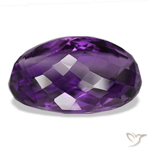 Amethyst Gemstone in 25.6 x 17.3 mm Size for Sale, Amethyst Stone in Medium Violet Color