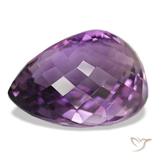Amethyst Gemstone in 22.5 x 17.8 mm Size for Sale, Amethyst Stone in Deep Purplish Violet Color