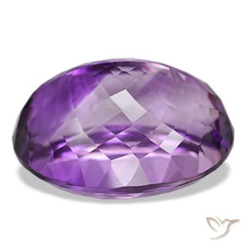 Amethyst Gemstone in 24.6 x 18 mm Size for Sale, Amethyst Stone in Vivid Violet Color