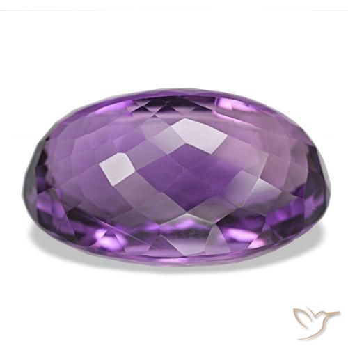 Amethyst Gemstone in 26.2 x 17.1 mm Size for Sale, Amethyst Stone in Medium Violet Color