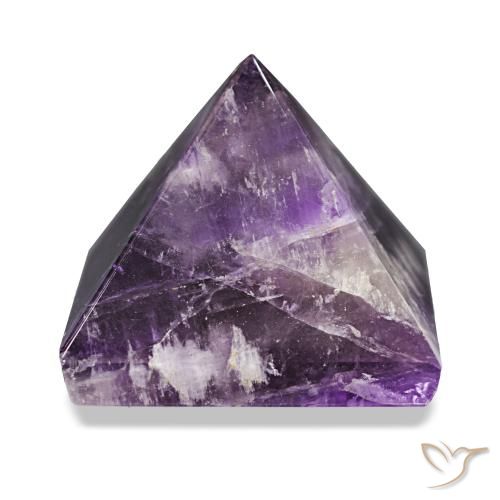 113.30 ct Violet Amethyst Gemstone, Amethyst Gem in Pyramid Cabochon Shape for Sale.