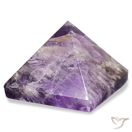 96.40 ct Violet Amethyst Stone, Natural Amethyst in Pyramid Cabochon Shape for Sale