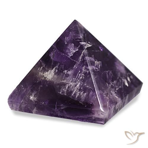 98.38 ct Violet Amethyst Stone, Natural Amethyst in Pyramid Cabochon Shape for Sale