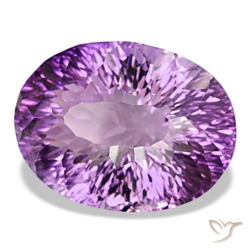 82.91 ct Violet Amethyst Stone, Natural Amethyst in Oval Concave Cut Shape for Sale