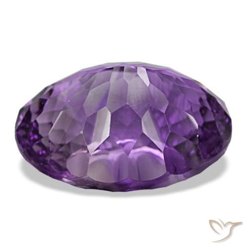 Amethyst Gemstone in 25 x 18 mm (calibrated) Size for Sale, Amethyst Stone in Medium Dark Purplish-Violet Color