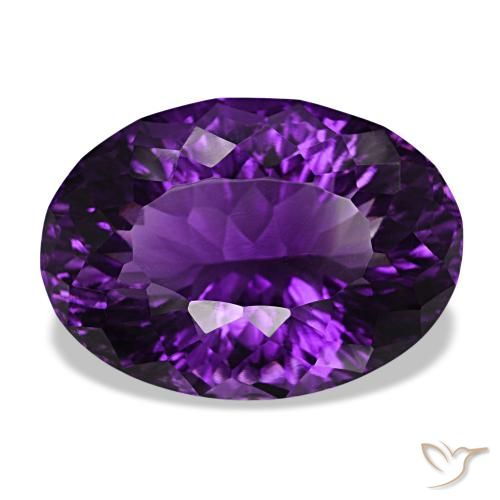 30.96Ct Medium Violet Amethyst, Oval, Vvs-Vs